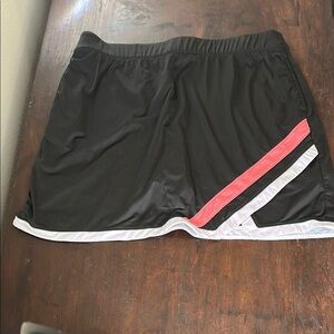 Izod Golf Black Skort with Red and Silver Accents Sz XL
